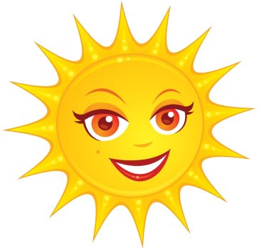 солнце мультяшное фотоPNG